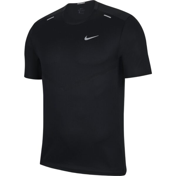 Nike Men's Dri-FIT Rise 365 Short Sleeve - Black/Reflective Silver - Image 3