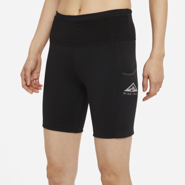Nike Women's Epic Luxe Trail Shorts - Black/Dk Smoke Grey/Reflective Silver - Image 2