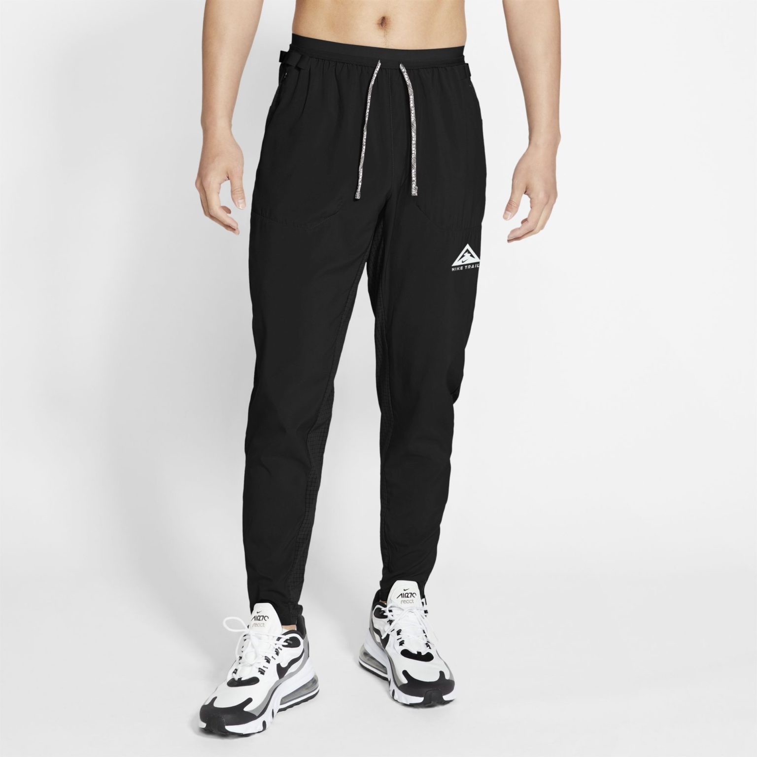 Nike Men's Phenom Elite Woven Trail Running Pants - Black/White ...