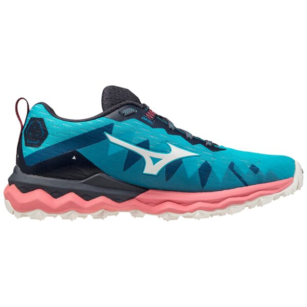 Mizuno Women's Wave Daichi 6 - Scuba Blue/Snow White/Tea Rose - Image 2