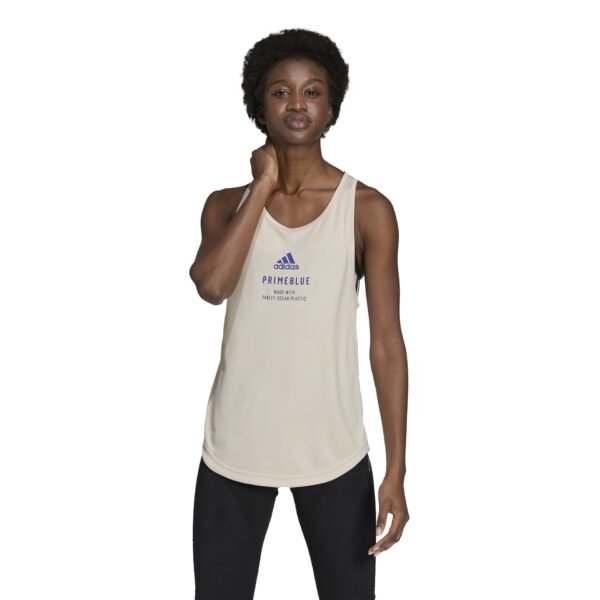 adidas Women's Run for the Oceans Tank - Linen - Image 2