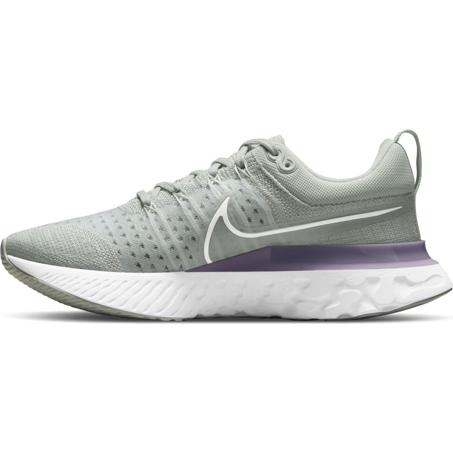 Nike Womenâs React Infinity Run Flyknit 2 â Light Silver/White/Infinite Lilac â Running Bath