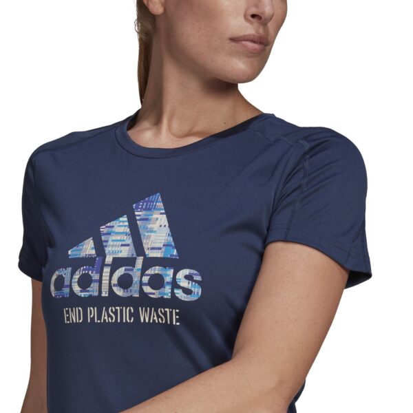 adidas Women's Run for the Oceans Tee - Crew Navy - Image 5