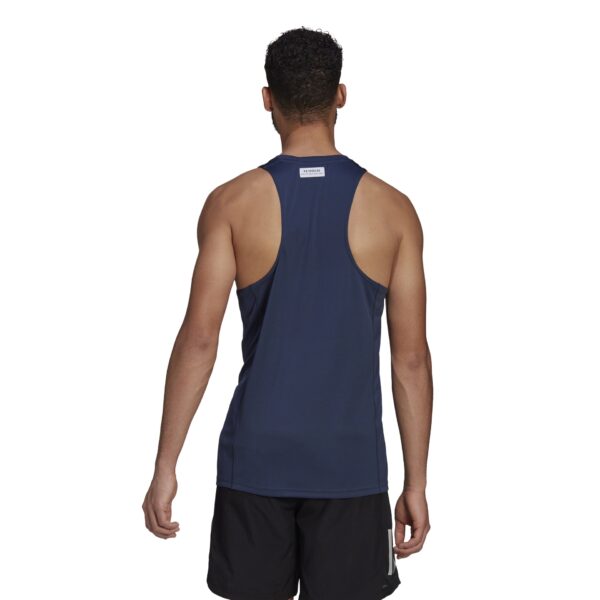 adidas Men's Run for the Oceans Tank - Crew Navy - Image 3
