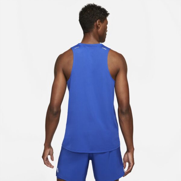Nike Men's Dri-FIT Rise 365 Tank - Game Royal/Reflective Silver - Image 2