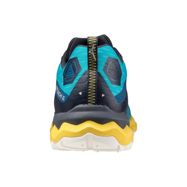 Mizuno Men's Wave Daichi 6 - Scuba Blue/Snow White/Sulphur - Image 4