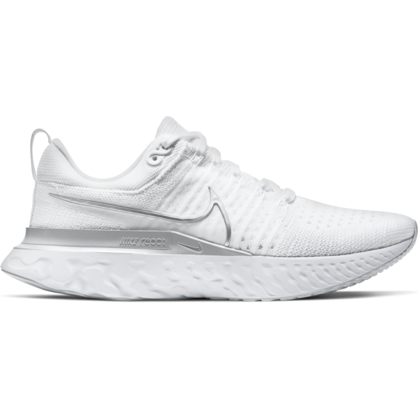 Nike Women's React Infinity Run Flyknit 2 - White/Metallic Silver/Pure Platinum