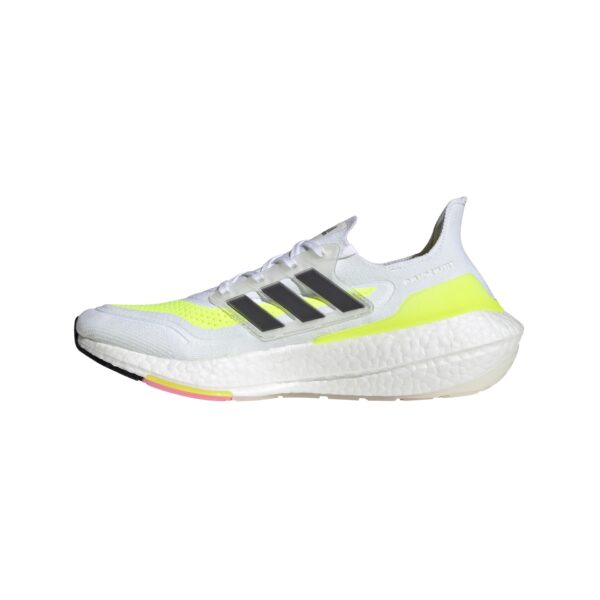 adidas Men's Ultraboost 21 - Ftwr White/Core Black/Solar Yellow - Image 2