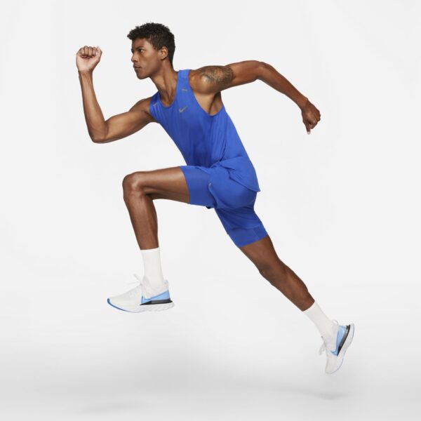 Nike Men's Dri-FIT Rise 365 Tank - Game Royal/Reflective Silver - Image 6