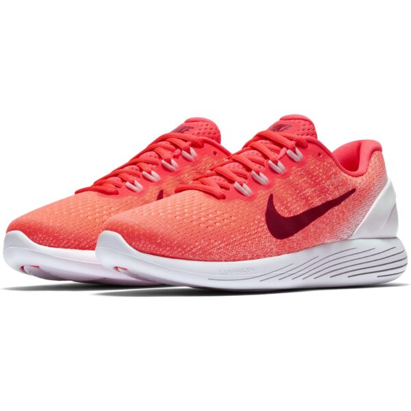 Nike Women's Lunarglide 9 - Hot Punch/Noble Red/Arctic PinkWhite - Image 2