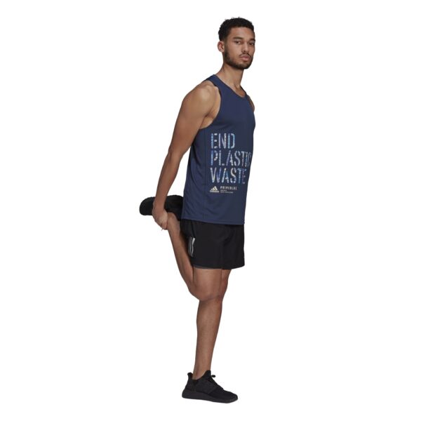 adidas Men's Run for the Oceans Tank - Crew Navy - Image 4