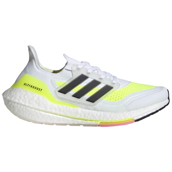 adidas Women's Ultraboost 21 - Ftwr White/Core Black/Solar Yellow