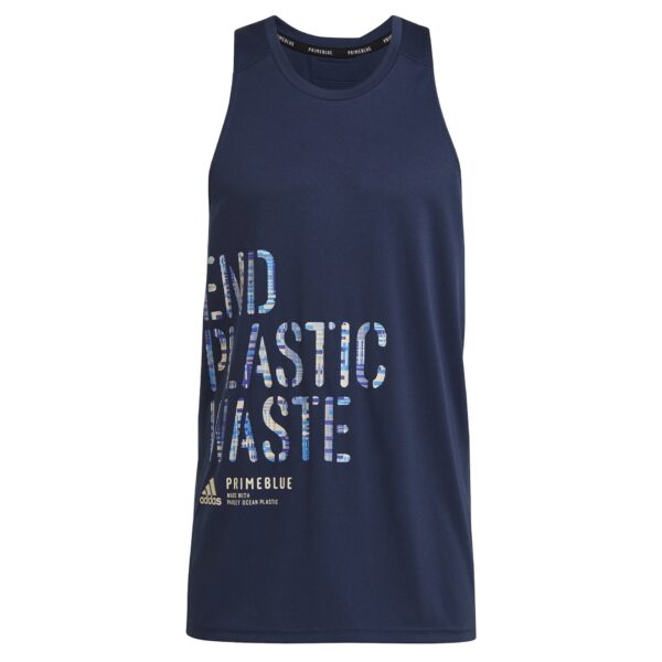 adidas Men's Run for the Oceans Tank - Crew Navy