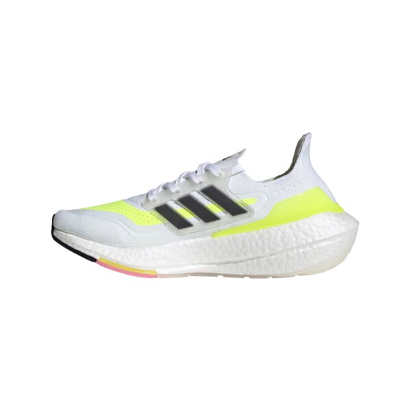 adidas Women's Ultraboost 21 - Ftwr White/Core Black/Solar Yellow - Image 2