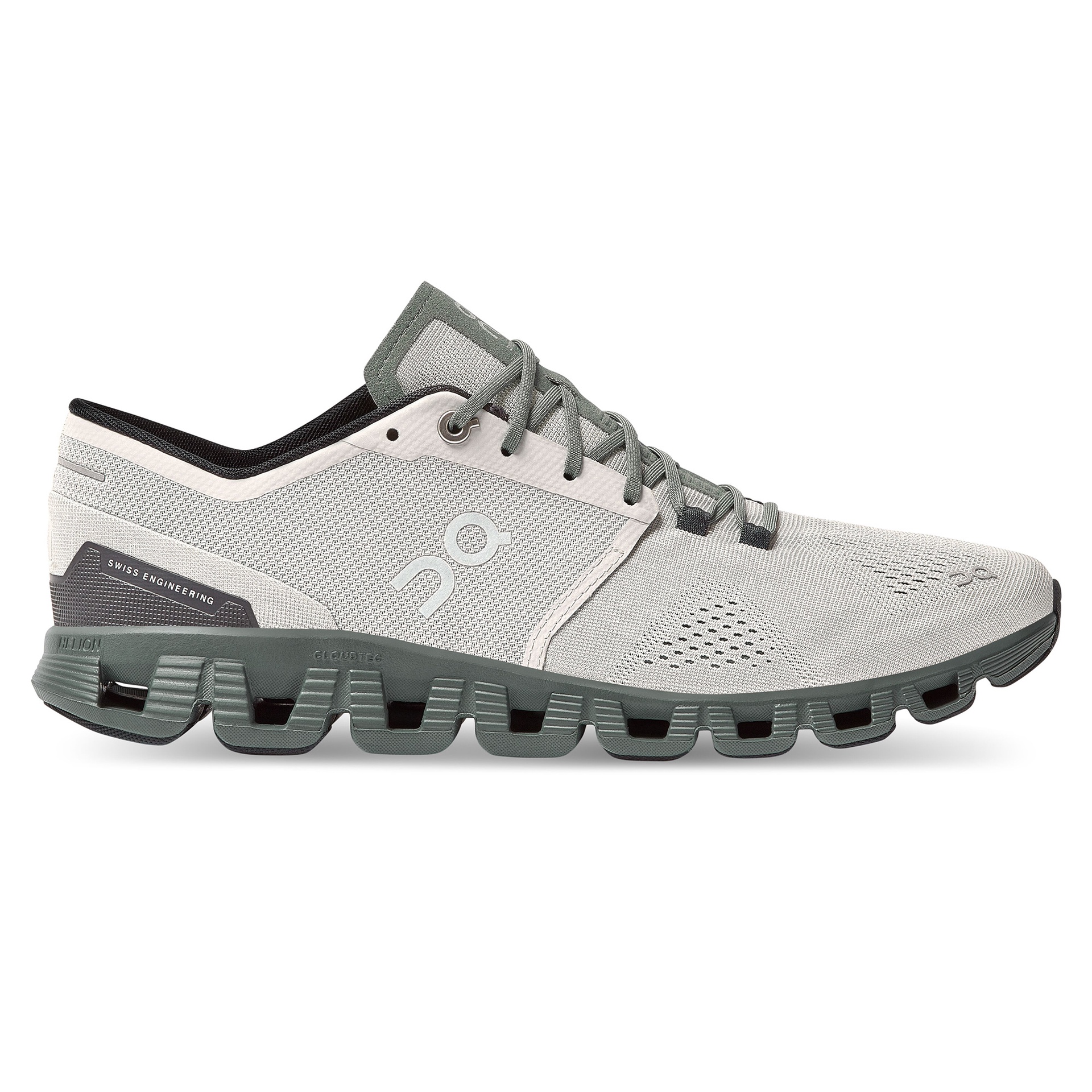 On Running Men’s Cloud X – Glacier/Olive – Running Bath