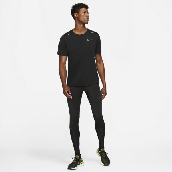 Nike Men's Dri-FIT Rise 365 Short Sleeve - Black/Reflective Silver - Image 5