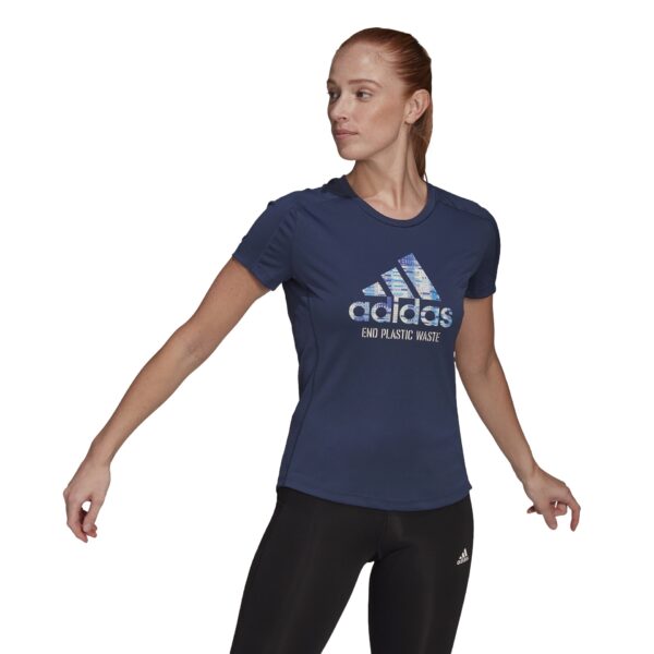 adidas Women's Run for the Oceans Tee - Crew Navy - Image 2