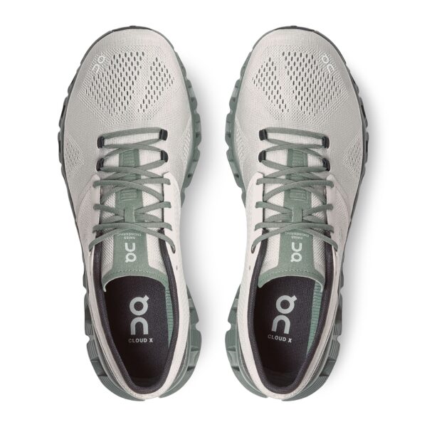 On Running Men's Cloud X - Glacier/Olive - Image 5