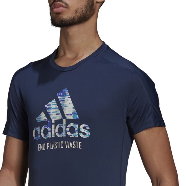 adidas Men's Run for the Oceans Tee - Crew Navy - Image 5