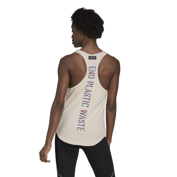 adidas Women's Run for the Oceans Tank - Linen - Image 3