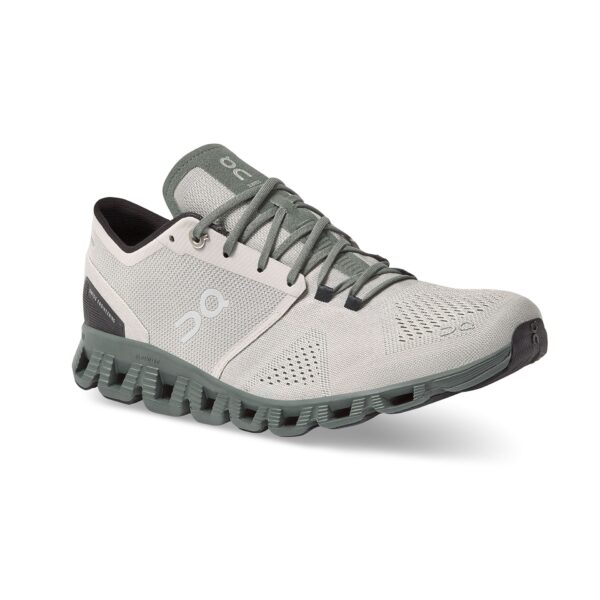 On Running Men's Cloud X - Glacier/Olive - Image 3