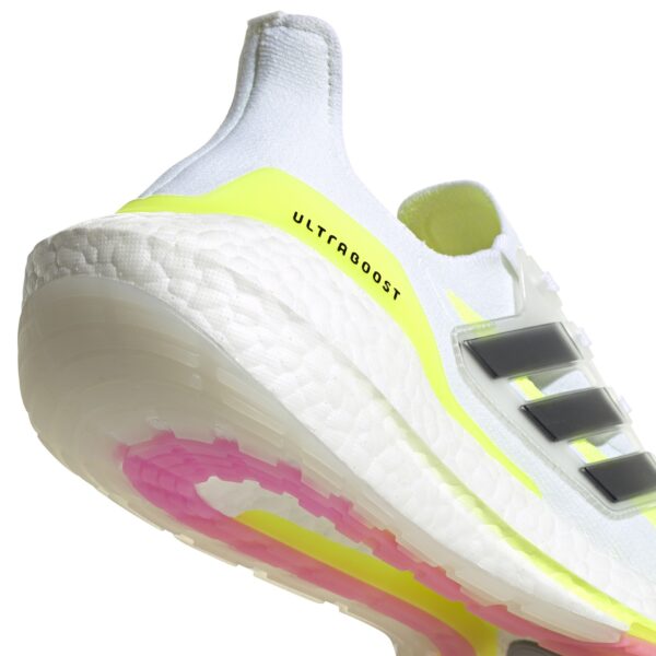 adidas Men's Ultraboost 21 - Ftwr White/Core Black/Solar Yellow - Image 8