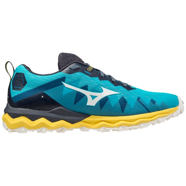 Mizuno Men's Wave Daichi 6 - Scuba Blue/Snow White/Sulphur - Image 2