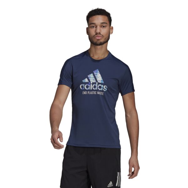 adidas Men's Run for the Oceans Tee - Crew Navy - Image 2