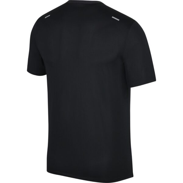 Nike Men's Dri-FIT Rise 365 Short Sleeve - Black/Reflective Silver - Image 4