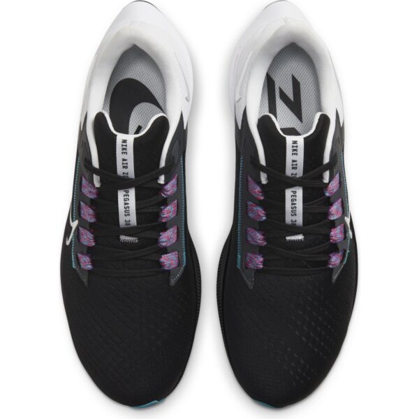 Nike Men's Air Zoom Pegasus 38 - Black/Metallic Silver/White - Image 5