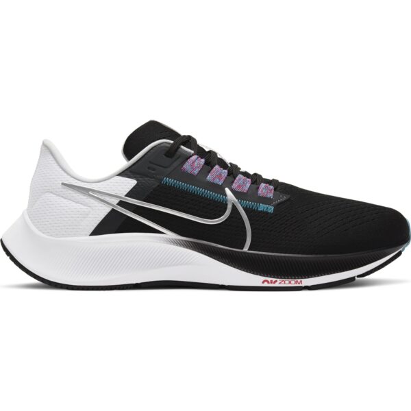 Nike Men's Air Zoom Pegasus 38 - Black/Metallic Silver/White