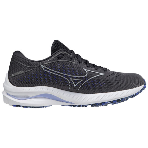 Mizuno Women's Wave Rider 25 - Blackened Pearl/10077C/Violet Glow - Image 2