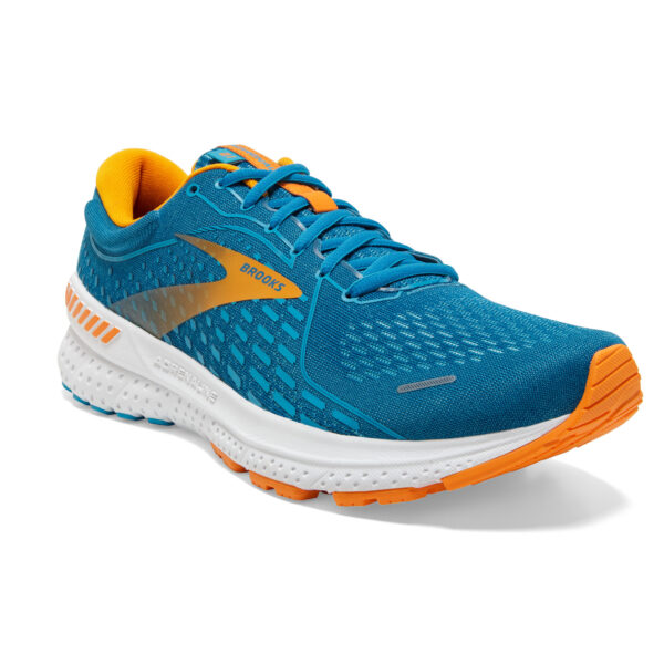 Brooks Men's Adrenaline GTS 21 - Vivid Blue/Orange/White - Image 3