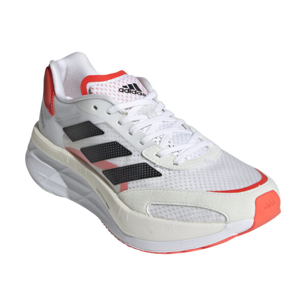 adidas Women's adizero Boston 10 - Ftwr White/Core Black/Solar Red - Image 3