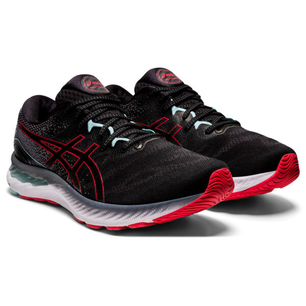 Asics Men's Gel-Nimbus 23 - Black/Electric Red - Image 3