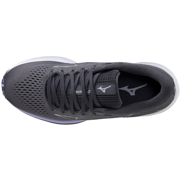 Mizuno Women's Wave Rider 25 - Blackened Pearl/10077C/Violet Glow - Image 3