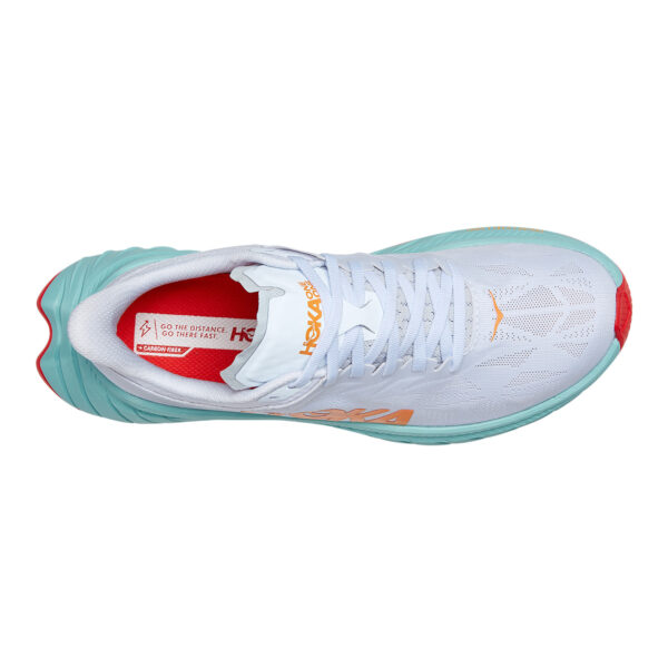 Hoka Women's Carbon X 2 - White/Blazing Orange - Image 6