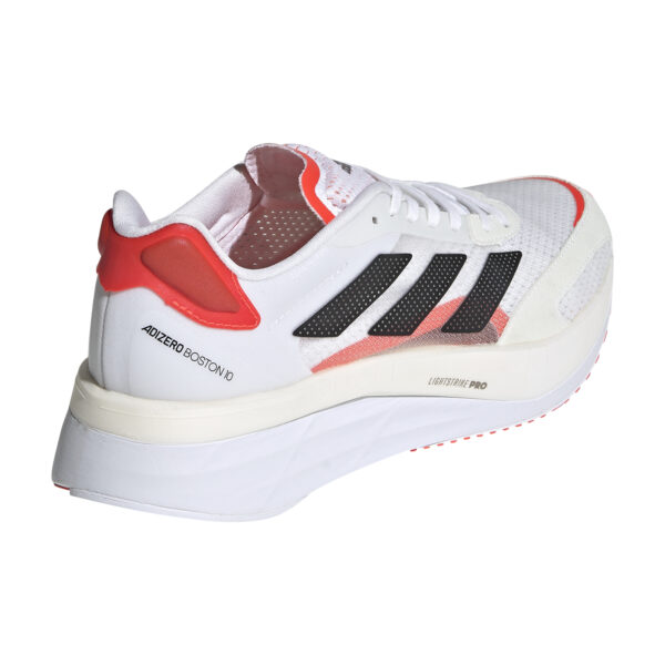 adidas Women's adizero Boston 10 - Ftwr White/Core Black/Solar Red - Image 4