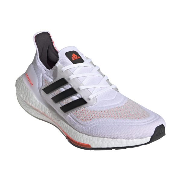 adidas Men's Ultraboost 21 - Ftwr White/Core Black/Solar Red - Image 3