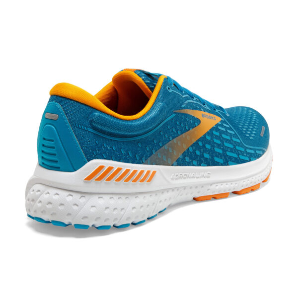 Brooks Men's Adrenaline GTS 21 - Vivid Blue/Orange/White - Image 4