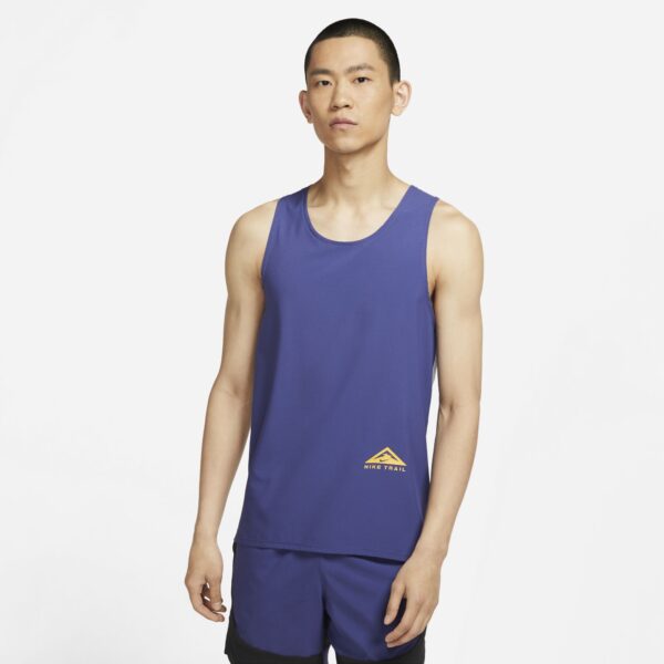 Nike Men's Dri-FIT Rise 365 Trail Tank - Ghost/Dk Purple Dust/Reflective Silver
