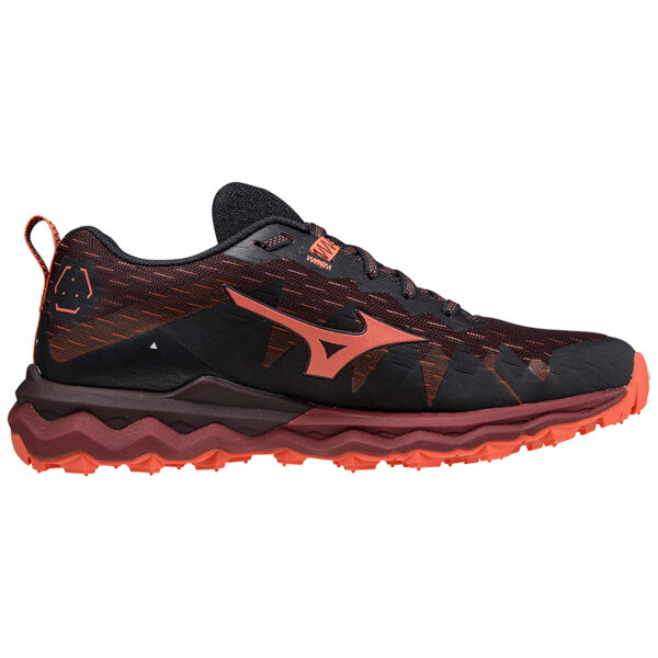 Mizuno Women's Wave Daichi 6 - Fudge/Living Coral/Obsidian - Image 2
