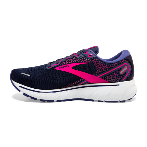 Brooks Women's Ghost 14 - Peacoat/Pink/White - Image 2