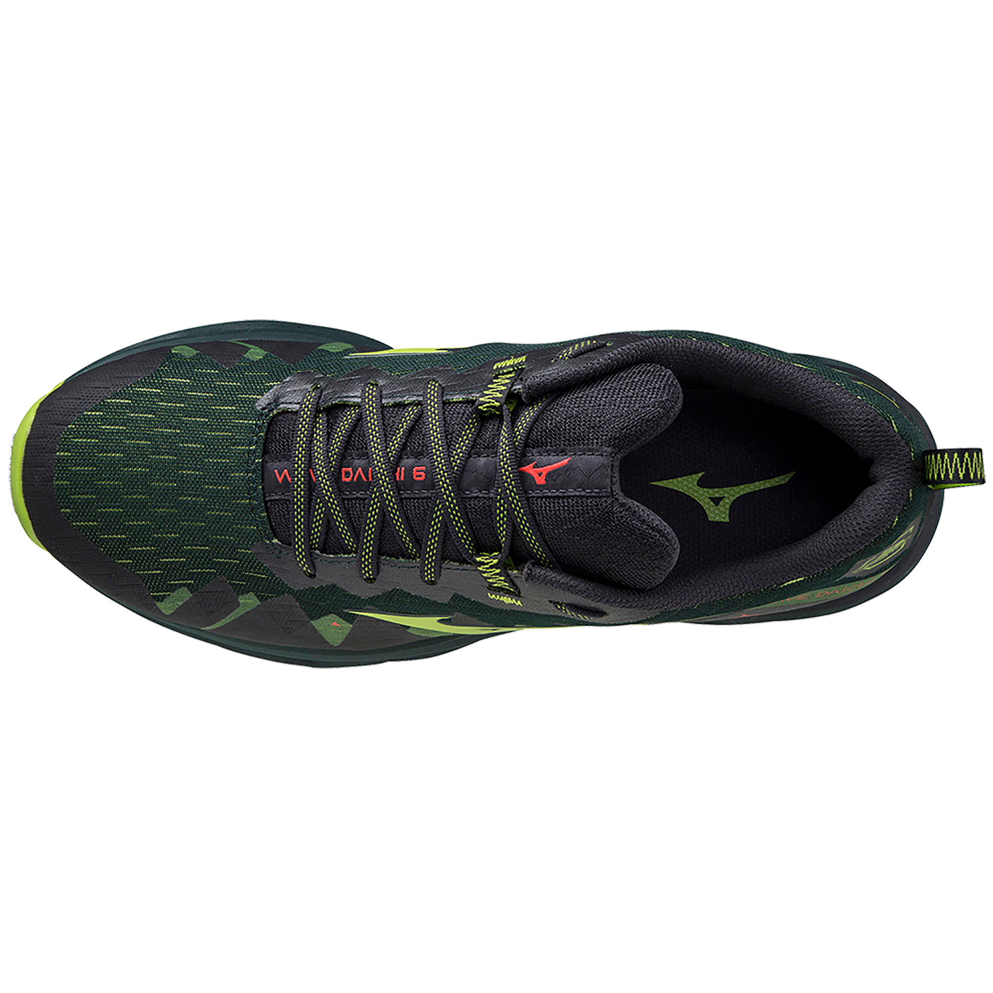 Mizuno Men s Wave Daichi 6 Green Gables Lime Green Obsidian