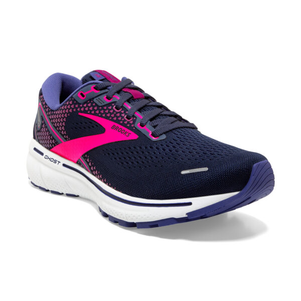 Brooks Women's Ghost 14 - Peacoat/Pink/White - Image 3