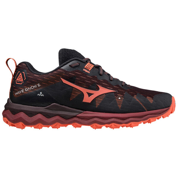 Mizuno Women's Wave Daichi 6 - Fudge/Living Coral/Obsidian