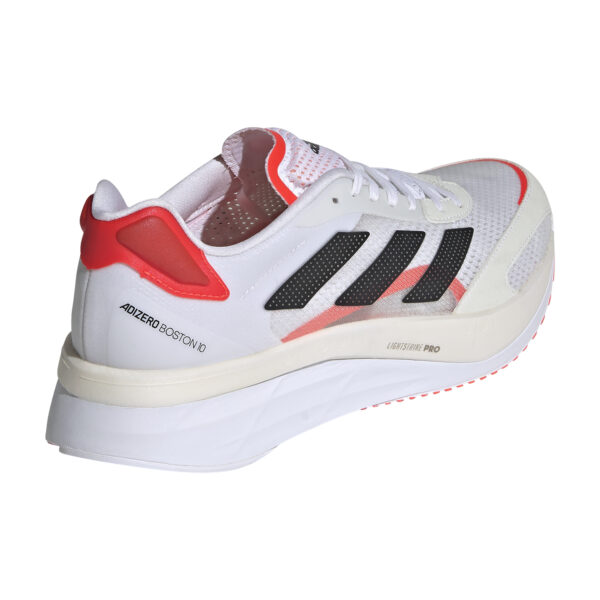 adidas Men's adizero Boston 10 - Ftwr White/Core Black/Solar Red - Image 4