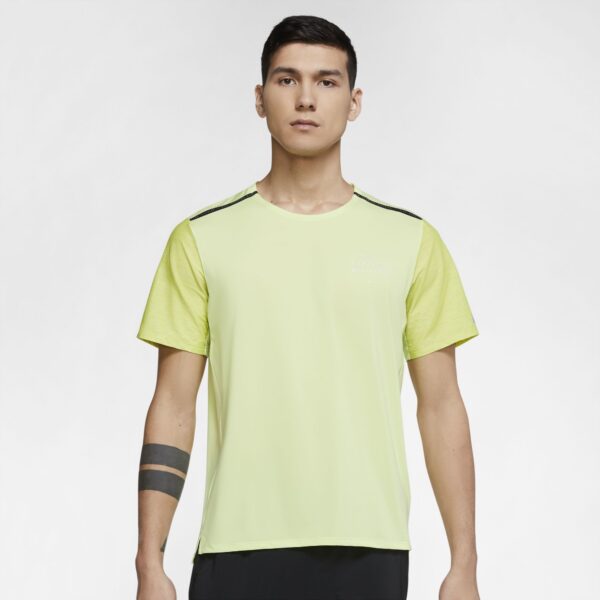 Nike Men's Rise 365 Run Division Short Sleeve - Lt Lemon Twist/Reflective Silver