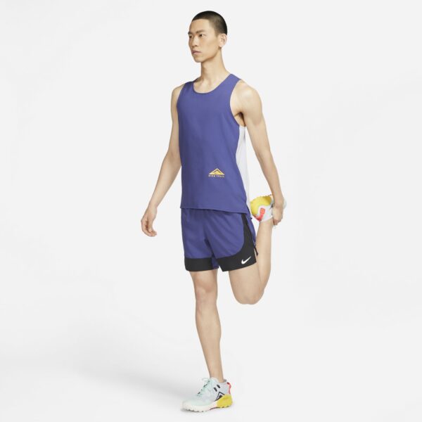 Nike Men's Dri-FIT Rise 365 Trail Tank - Ghost/Dk Purple Dust/Reflective Silver - Image 3