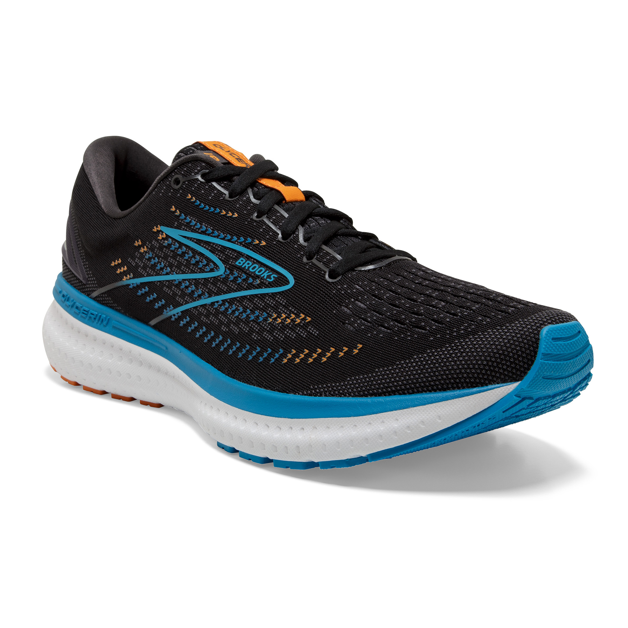 Brooks Men s Glycerin 19 Black Blue Orange Running Bath
